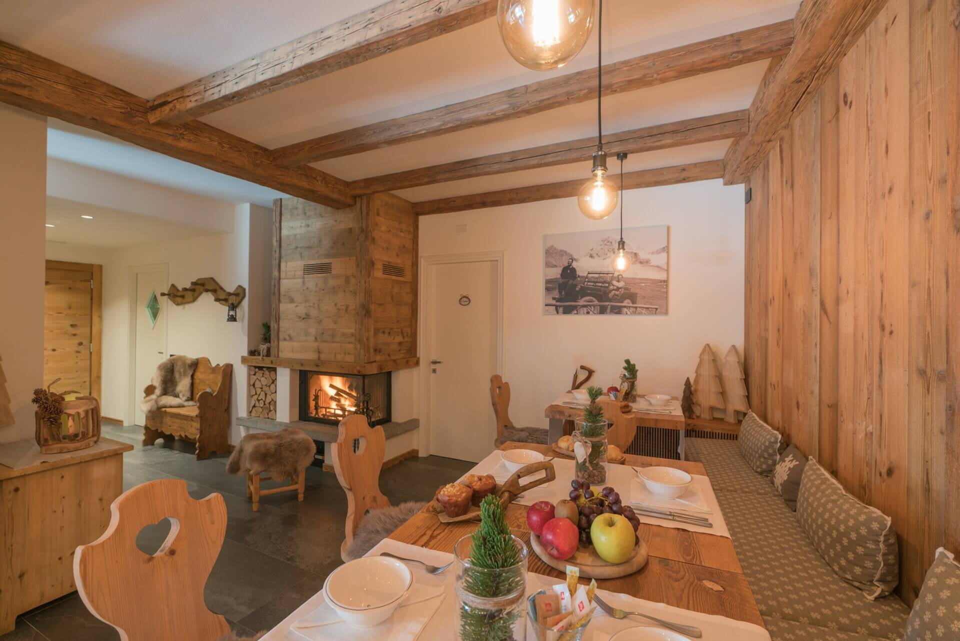 sala colazioni del Baitin a Santa Caterina Valfurva