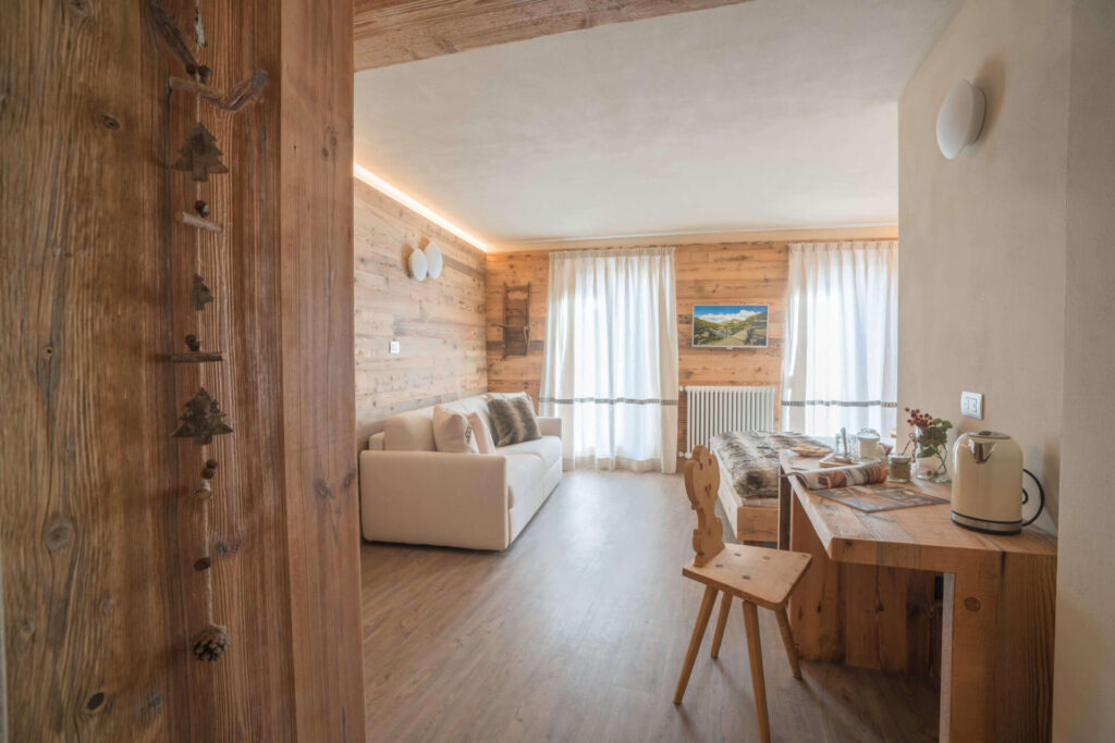 suite in legno in valfurva sulle alpi